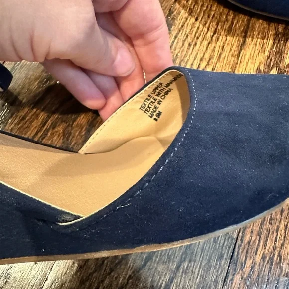 LOFT NWOT Blue Wedge Heels with Ankle Strap - Picture 5 of 9